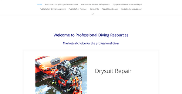 Drysuit Repair Website home page